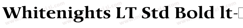 Whitenights LT Std Bold lt字体转换
